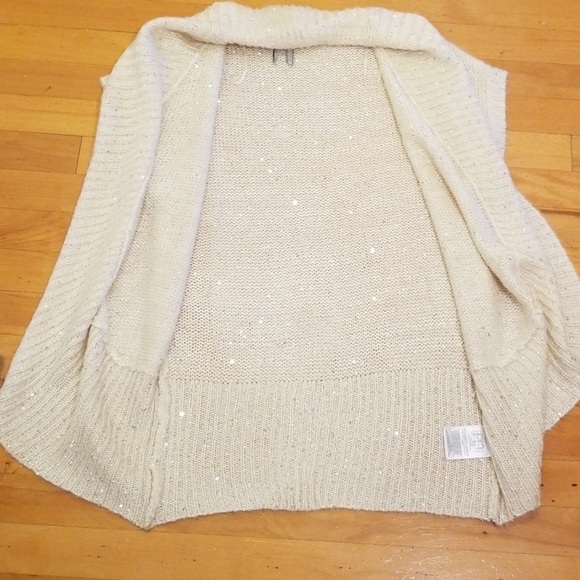 NWOT Guess white sequined cardigan size XS-S - Picture 5 of 8